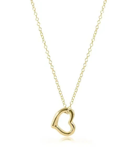 E. Newton e. girl Necklace Gold - Love Small Gold Charm